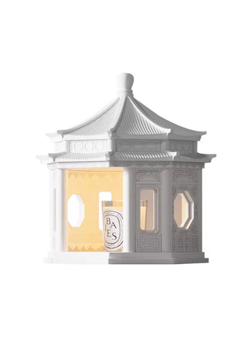 [Temple] Cement building candle warm lamp night light.