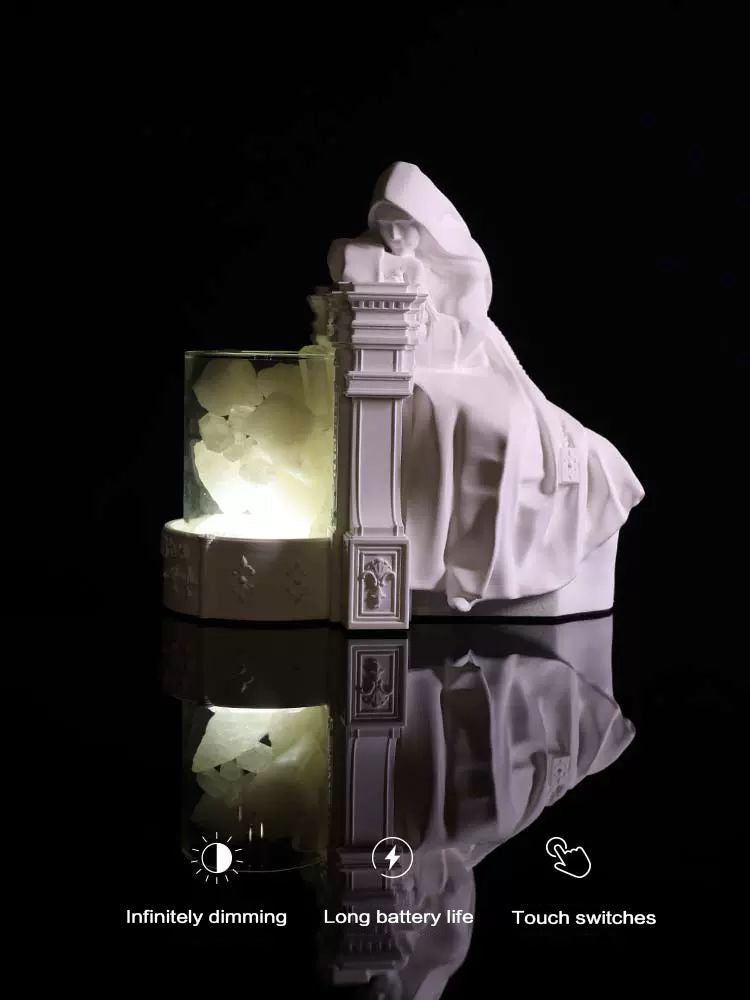 Natural crystal expanding fragrance，Aroma lamps，Decorate，Niche high-end，Holiday gifts，Aromatherapy essential oil aromatherapy crystal stone，Crystal stone fragrance，night light，bedroom，desk lamp，desktop decoration，cement art，Faced concrete，home lighting，Lighting，essential oil lamps, cement products