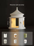 Candle warm lamps, aromatherapy wax lamps, high-end decorative creative atmosphere lights, timed fireless expansion aromatherapy wax lamps, cement building atmosphere table lamps, candles, aromatherapy, creative gifts, architecture department, cement art ornaments, bedrooms, decorative concrete, cement products.