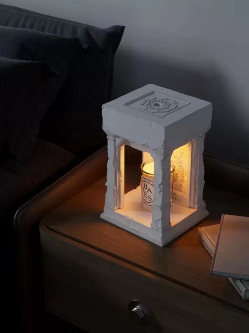 Melting wax lamp, candle warmer lamp, candle lamp, candle warmer with dimmer, scented candle, cement construction night light, bedroom lamp, cement construction candle night light, fireless diffuser candle, construction desk lamp night light, clear water Concrete aromatherapy lamps, decorations, lamps, timer lamps.